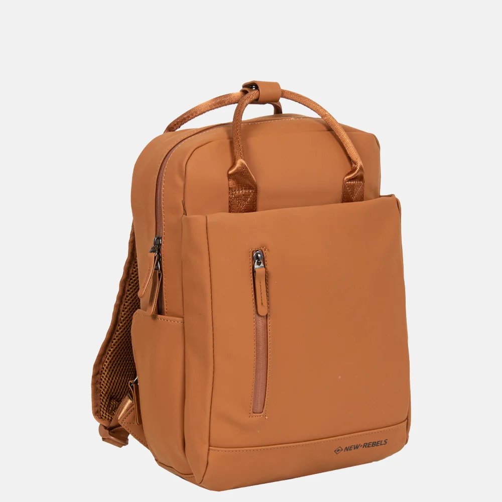 New Rebels Harper rugzak 13.3 inch cognac bij Duifhuizen